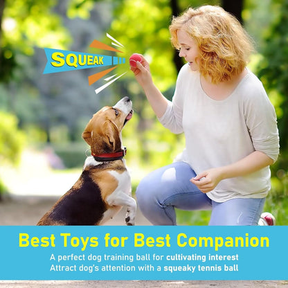 Prime Pets Mini Tennis Balls for Dogs, 2 Inch Squeaky Dog Toys, Interactive Dog Toy Balls for