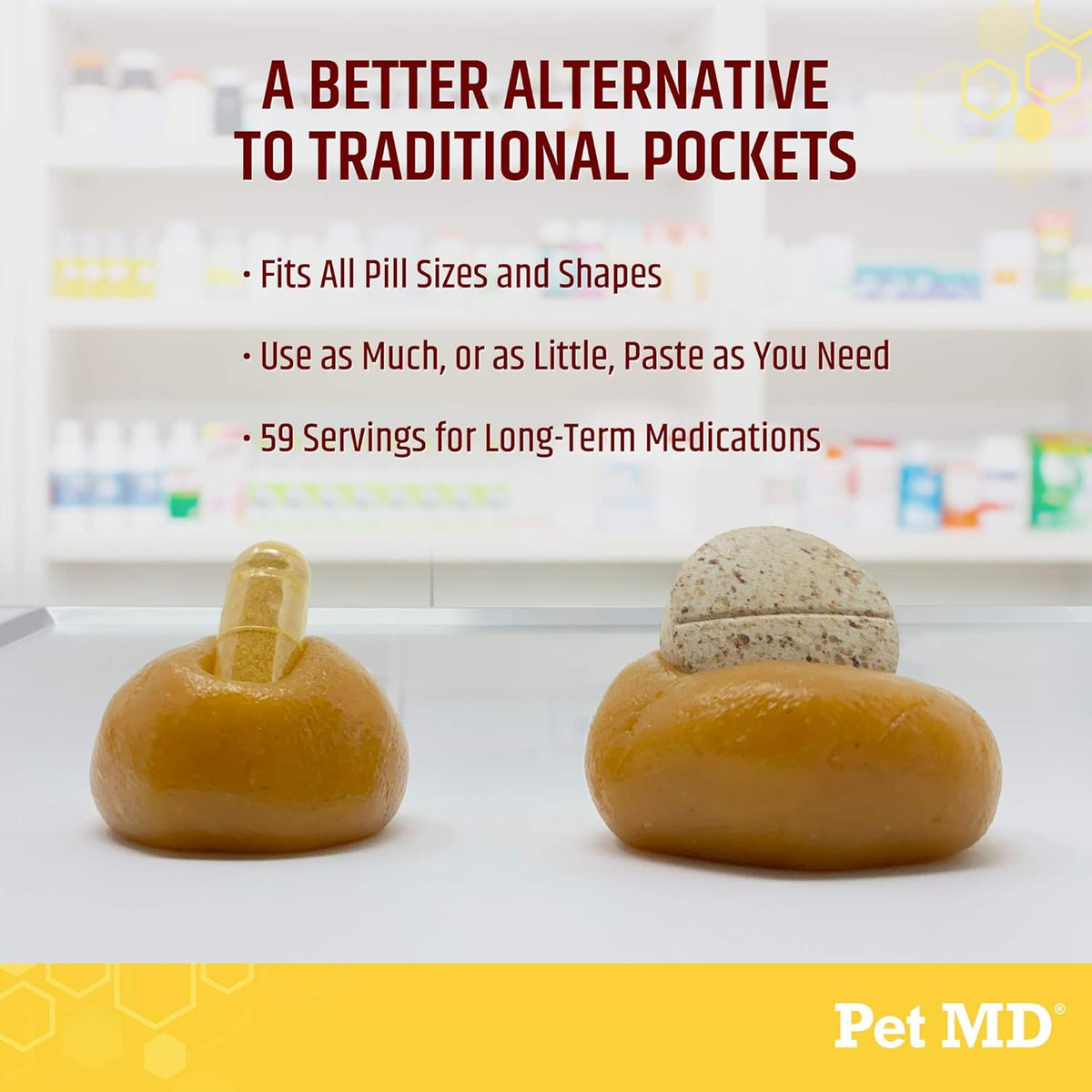 Pet MD Wrap A Pill Cheese & Bacon Flavor Pill Paste for Dogs - Make a Pocket or Pouch to Hide Pills