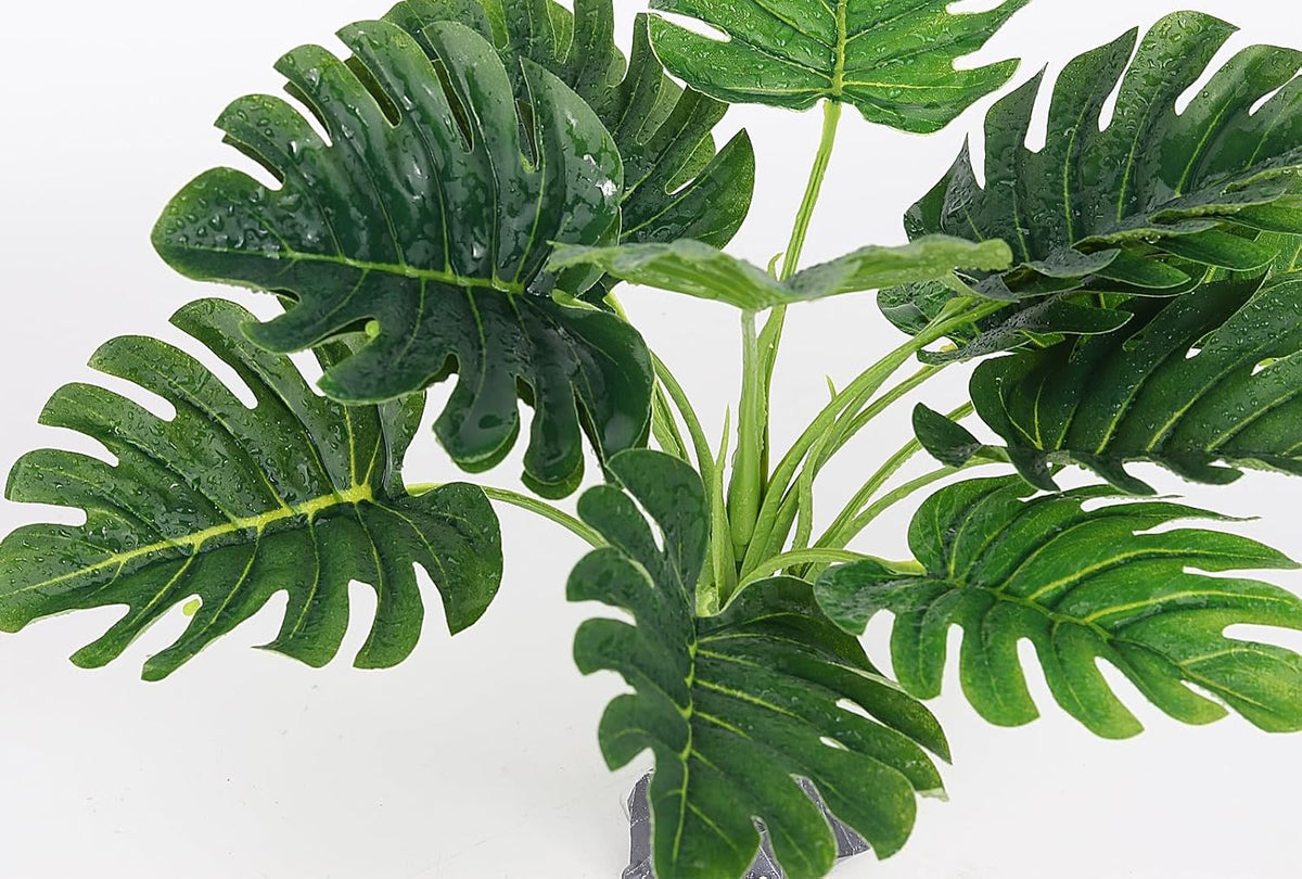 Reptile Fake Plants for Terrarium Decor, Snake Tank Accessories for Leopard Gecko Ball Python