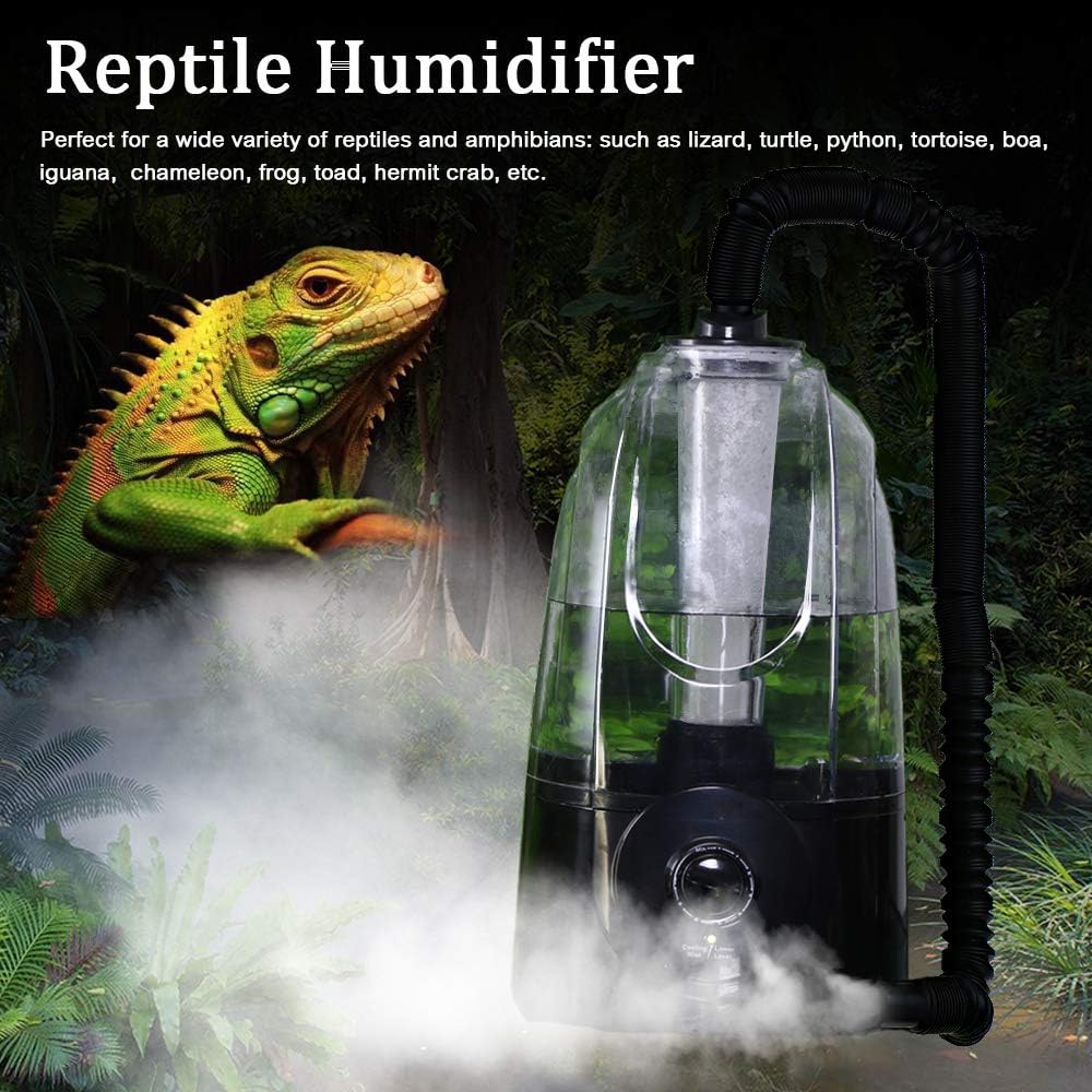 Coospider 3.8L Reptile Fogger Mister, Quiet Reptile Humidifier for Reptiles Tank, Terrarium