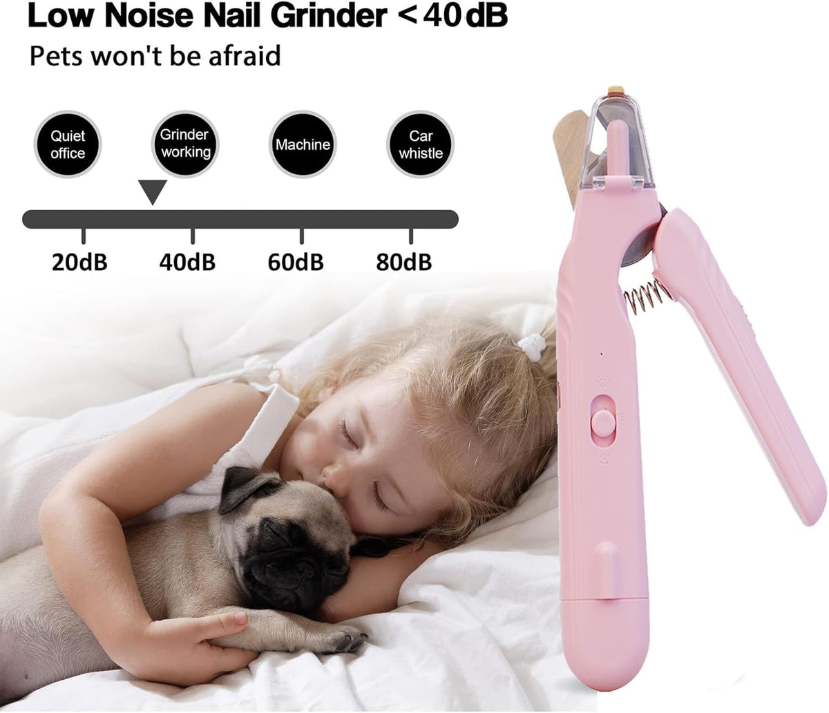 2 In 1 Pet Nail Clipper and Grinder, Professional Electric Rechargeable Pet Nail Fast Trimmer