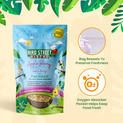 Parrot Food Sample Pack Cooks in as Little as 3 to 15 min | All Natural & Organic Grains and