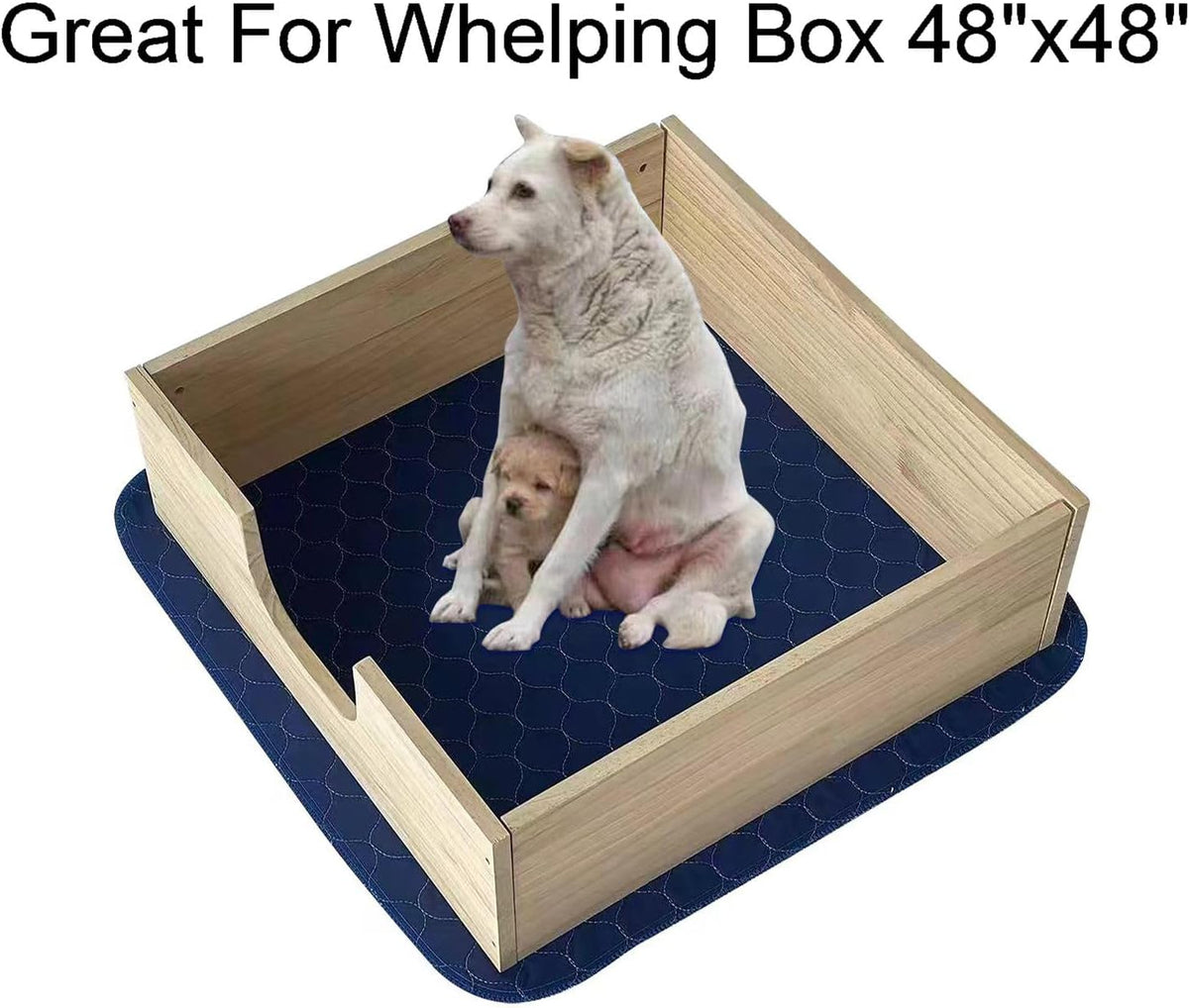 2Pack Pee Pads for Dogs Washable 53”x53”, Extra Large Puppy Pads Waterproof, Super Absorption, Anti