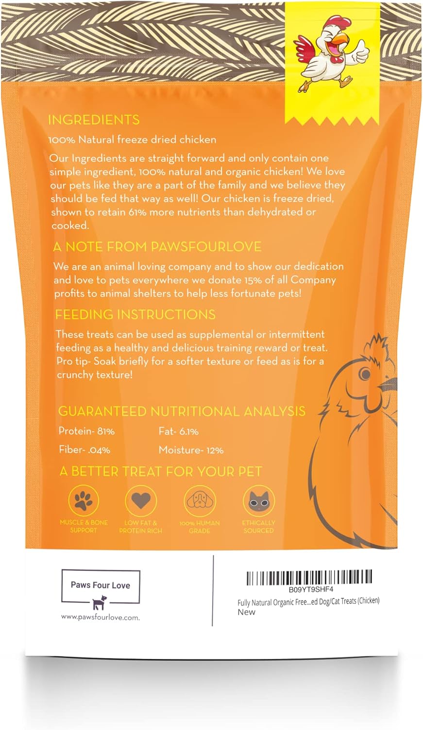 Organic Freeze Dried Dog & Cat Treats - Single Ingredient, Grain Free Food Toppers for Healthy