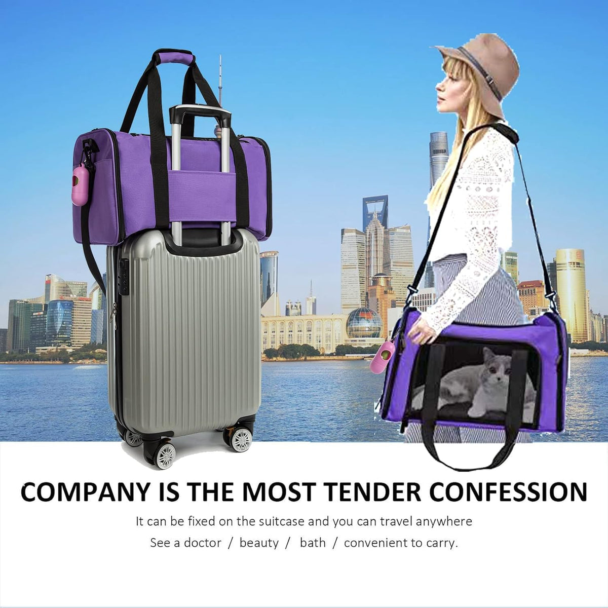 Cat Carrier Dog Carrier Pet Carrier Cat Bags for Small Medium Cats Dogs Puppies of 15 Lbs,of