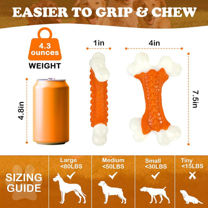 Dog Toys 2 Pack, Dog Toys for Aggressive Chewers Large Breed, Aggressive Chew Toys for Large Dogs