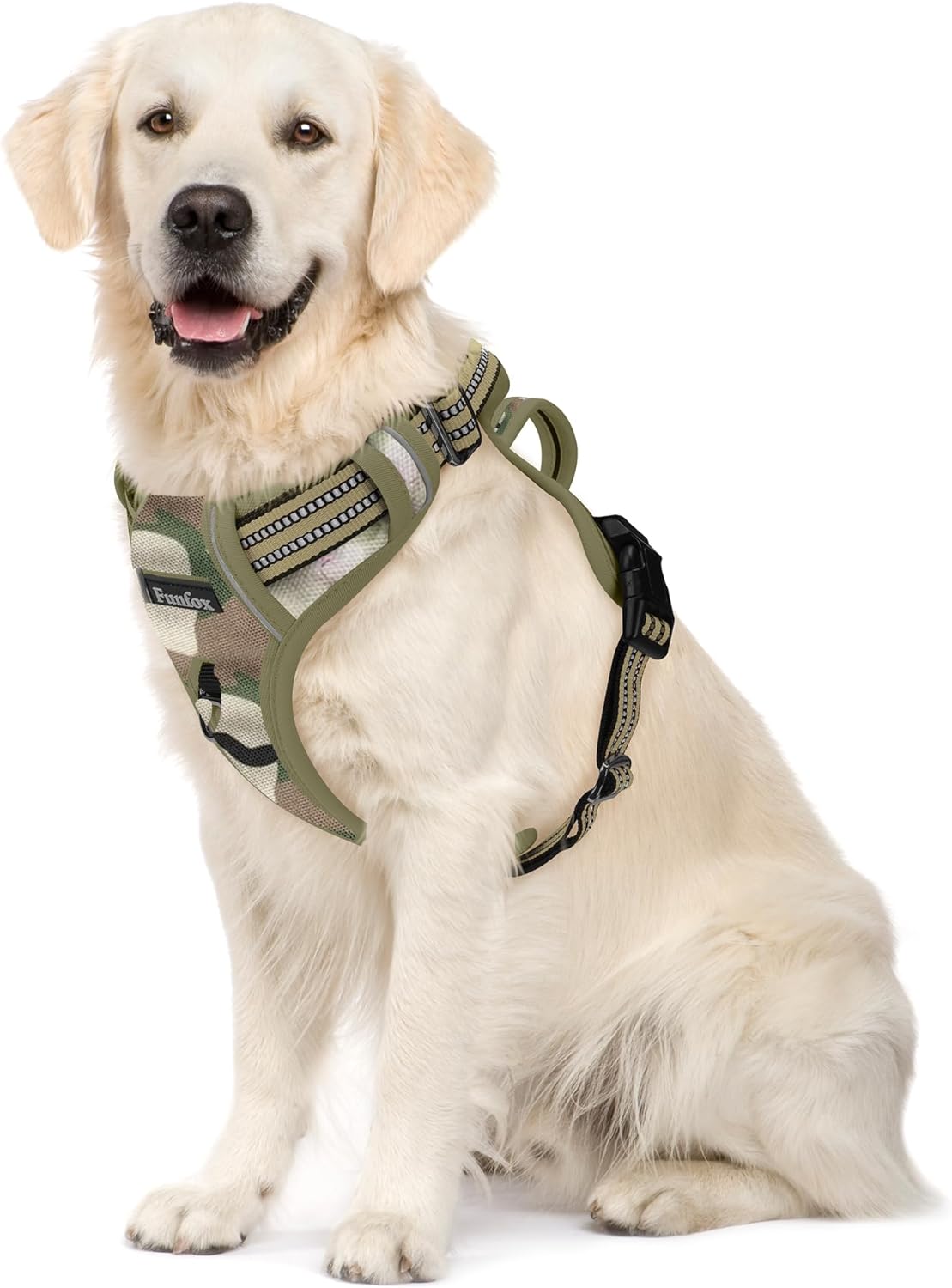 Funfox Dog Harness No Pull, Adjustable Pet Vest Harness, Super Soft Material with Vertical Handle