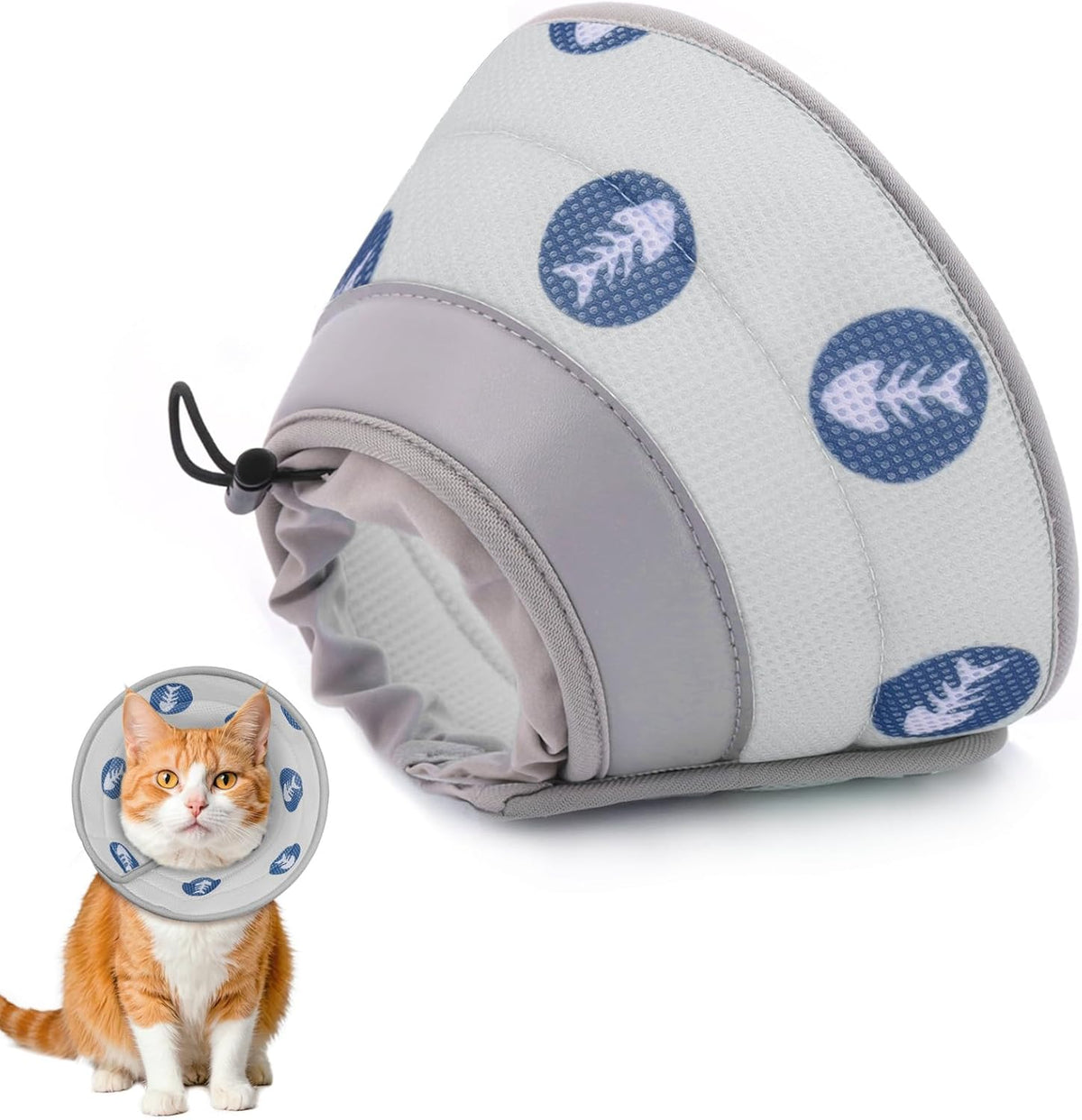 Cat Cone Collar Soft to Stop Licking After Surgery Cat Recovery Collar for Small Large Cats