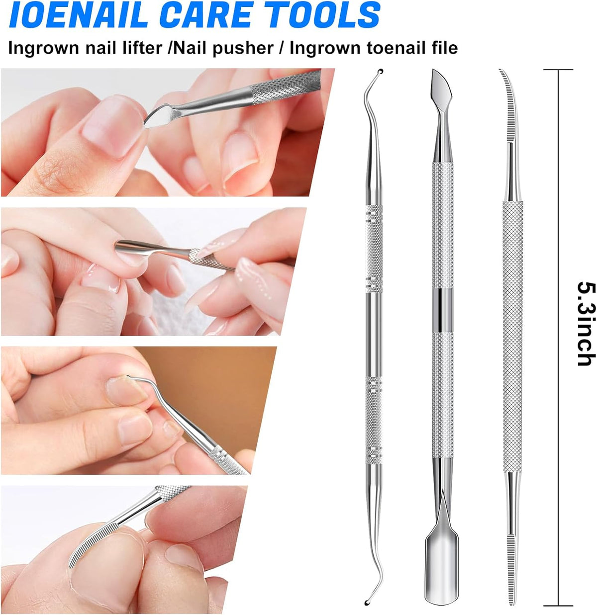 Toenail Clippers for Seniors Ingrown Thick Toenails, 2025 Angled Head Toe Nail Clippers with
