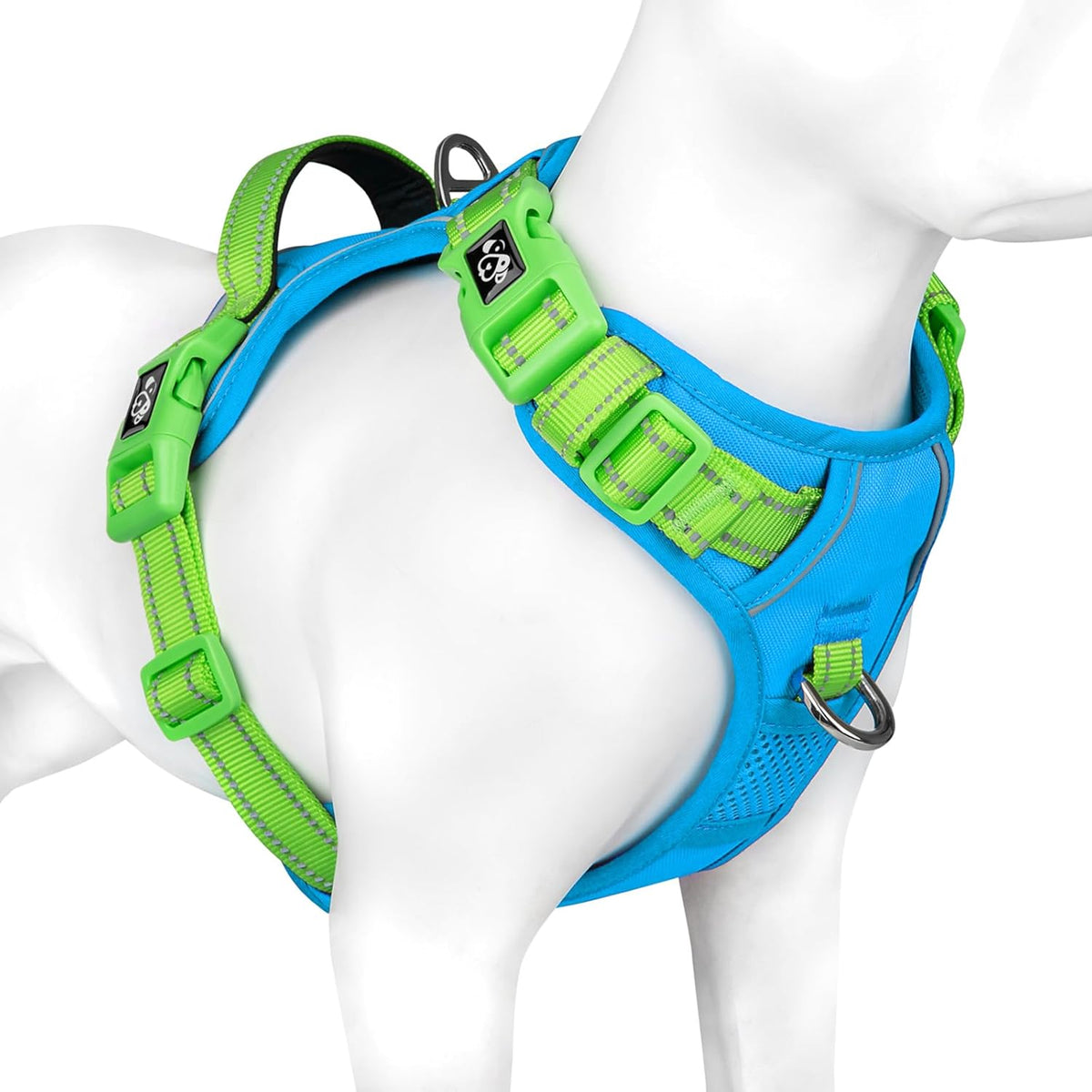 PHOEPET No Pull Dog Harness, Unique Colors Reflective Adjustable Dog Vest, with Soft Training