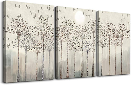 trees and birds Abstract Paintings Canvas Prints Wall Art for Bedroom Bathroom Wall Decor office