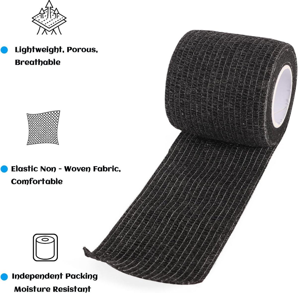 36 Rolls Elastic Self Adhesive Bandage Wrap 2 Inch, Breathable Non Woven Cohesive Bandage, Vet Wrap