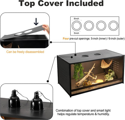 Reptile Tank 4 Packs, 40"x16"x16" Stackable Space Efficient Reptile Enclosure for Bearded Dragon