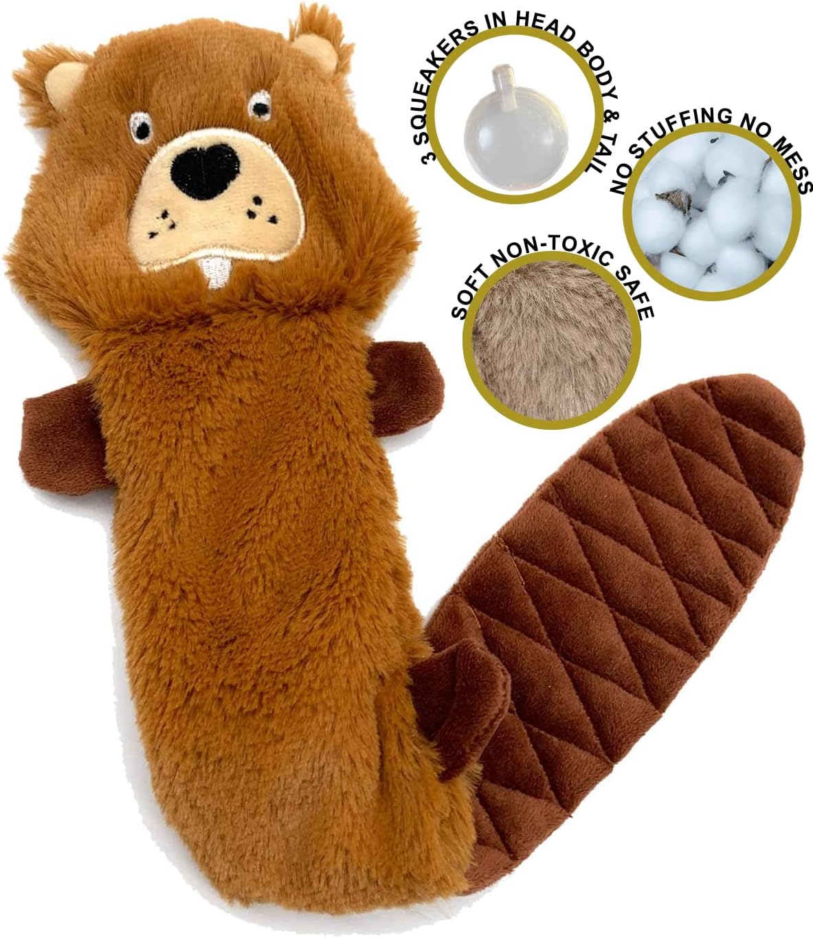 Jalousie 5 Pack Stuffingless Dog Squeaky Toys Dog Toy w/Durable Liner No Stuffing Dog Toy - Dog