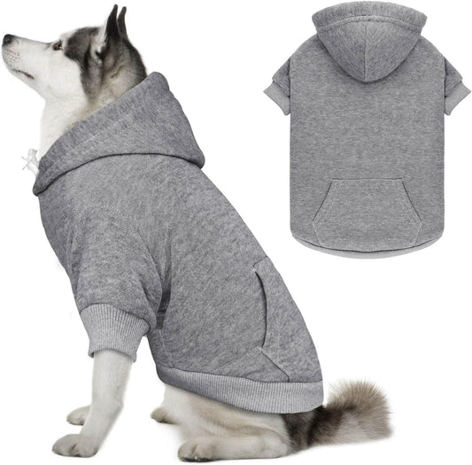 Dog Sweaters for Large Dogs Dog Hoodie Dog Sweater Solid Soft Brushed Fleece Dog Clothes Dog Hoodie