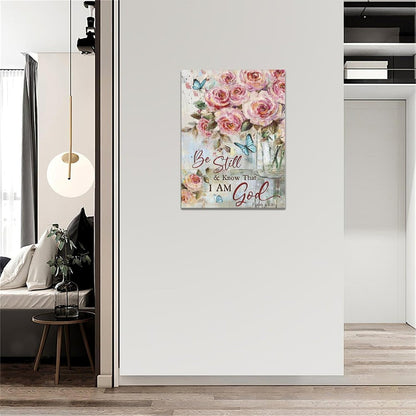 Farmhouse Rose Wall Art Christian Scripture Pictures Pink Rose Wall Decor Rustic Floral Butterfly