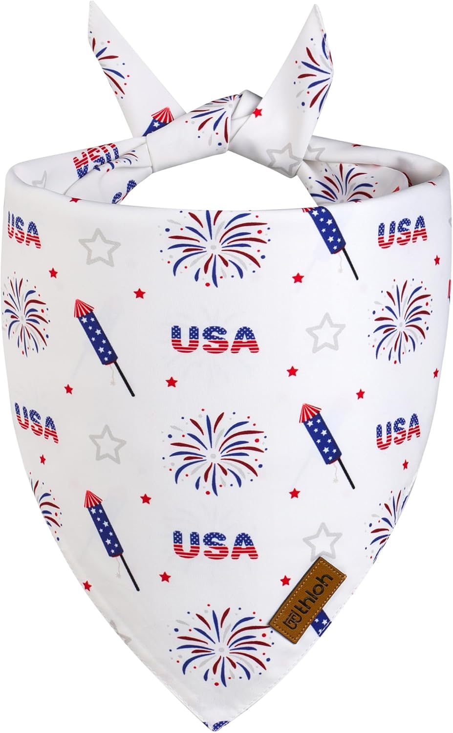 4th of July Dog Bandanas - 2 Pack Reversible American Flag Pet Scarf for Boy and Girl | Premium