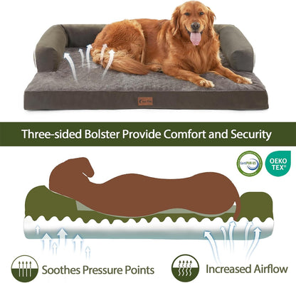Orthopedic Dog Beds for Extra Large Dogs, Waterproof Dogs Beds XLarge, Memory Foam Dog Couch Beds