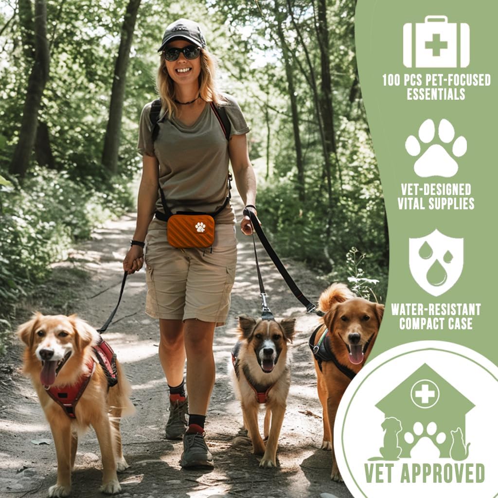 EVERLIT Pet Medic First Aid Kit | 95 Pcs Vet-Approved Medical, Outdoor & Emergency Supplies for