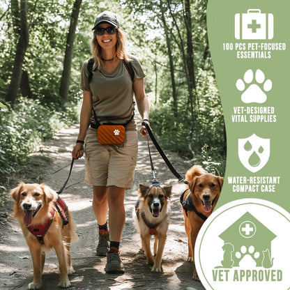 EVERLIT Pet Medic First Aid Kit | 95 Pcs Vet-Approved Medical, Outdoor & Emergency Supplies for