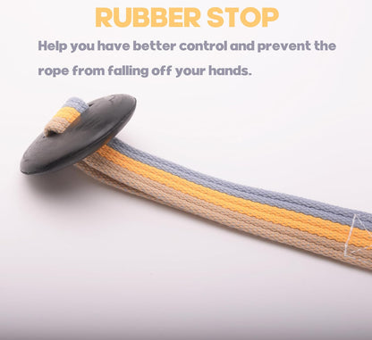 Cord Cotton Lunge Line with Rubber Stop，Equine Lunge Line for Horses with Swivel Bolt Snap，24 ft