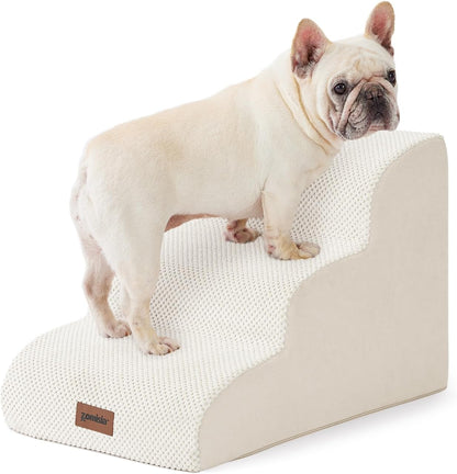 Dog Stairs for Small Dogs - Pet Stairs for Couch and Bed, 35D Foam Dog Steps Ramp with Non-Slip