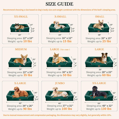 Comfort Expression Orthopedic Dog Bed Waterproof, XXL Dog Beds for Oversized Dogs, Washable Dogs