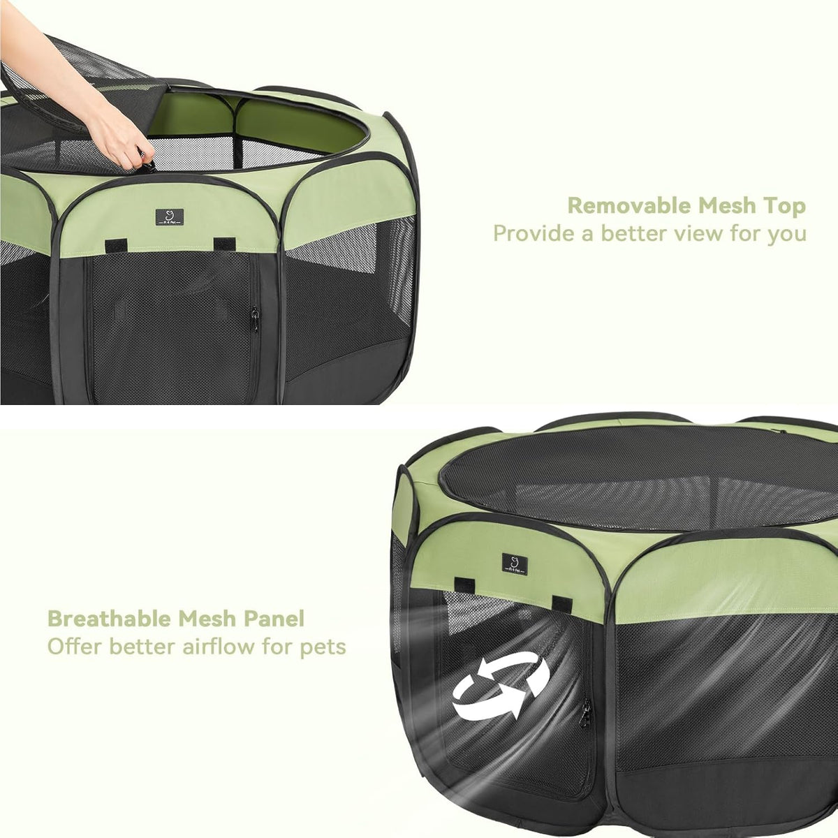 A 4 Pet Portable Cat Playpen for Small Dogs, 27" Small Kitten Playpen, Suitable for