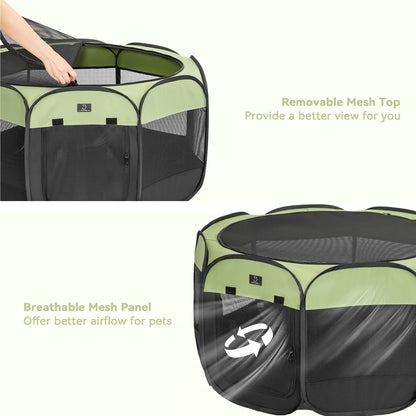 A 4 Pet Portable Cat Playpen for Small Dogs, 27" Small Kitten Playpen, Suitable for