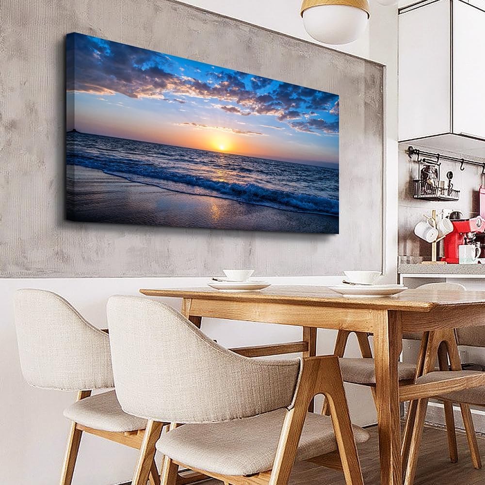 Lapremoly Large Canvas Wall Art For Living Room farmhouse Wall Decor For Office Ocean Wave Wall