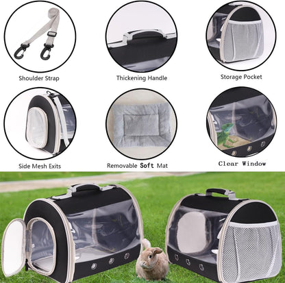 Bearded Dragon Travel Carrier Backpack,Lizard Backpack Carrier,Space Capsule Clear Bubble Window