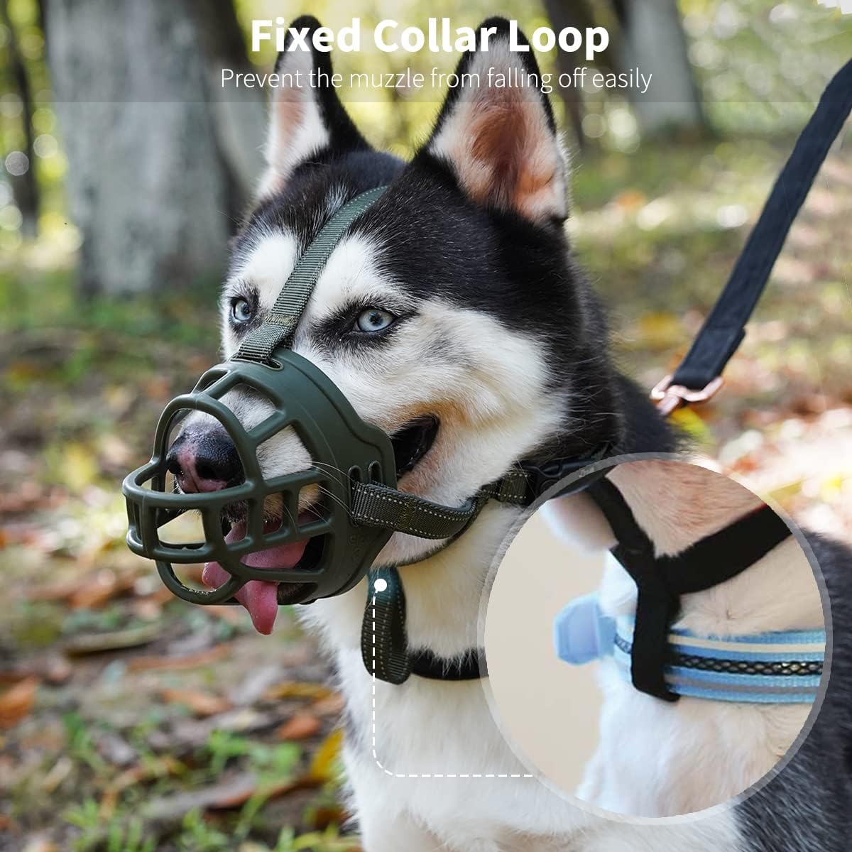 BARKLESS Dog Muzzle, Soft Basket Silicone Muzzle for Dogs to Prevent Biting and Chewing, Breathable