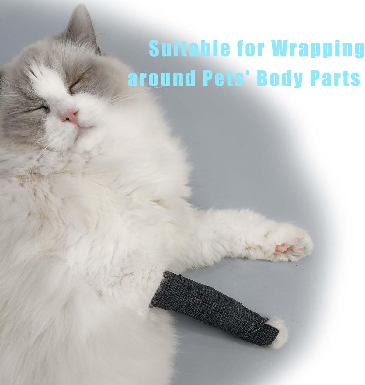 Self Adhesive Tape Wrap- 6 Rolls,Non-Woven Self Adherent Vet Wrap Tape,2in x 5Yard | Cohesive