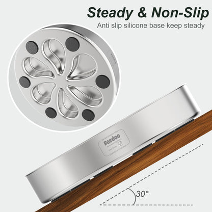 Slow Feeder Dog Bowls Large Breed 3Cups, Food Grade 304 Stainless Steel Dog Bowls with Non-Slip