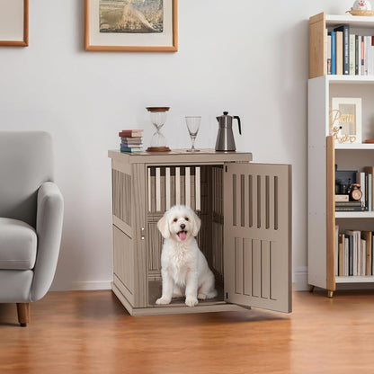 Dog House - Resin Outdoor Dog Kennel with Ventilated Design, Waterproof Dog Bed Shelter for