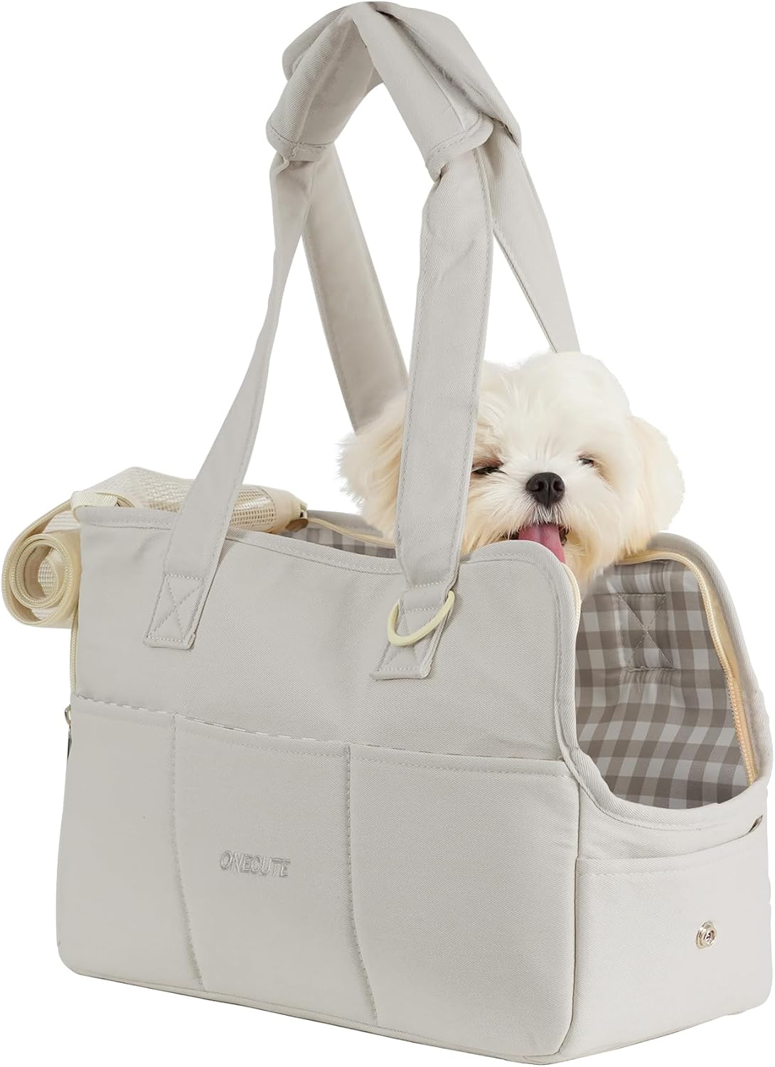 Dog Purse Carrier for Small Dogs Rabbit cat with Large Pockets, Cotton Bag, Dog Carrier Soft Sided