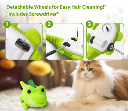 Interactive Cat Toys for Indoor Cats - Automatic Moving Cat Chase Toy for Bored Indoor Adult Cats