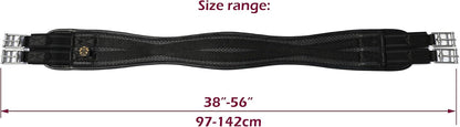T TEKE Contoured Chafeless Girth for Horses, Airflow Waffle PVC Foam Construction with Double Side
