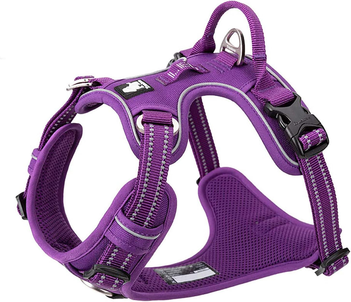 TRUE LOVE Dog Harness No Pull Nylon Reflective Pet Harness Adjustable Comfortable Control Step-in