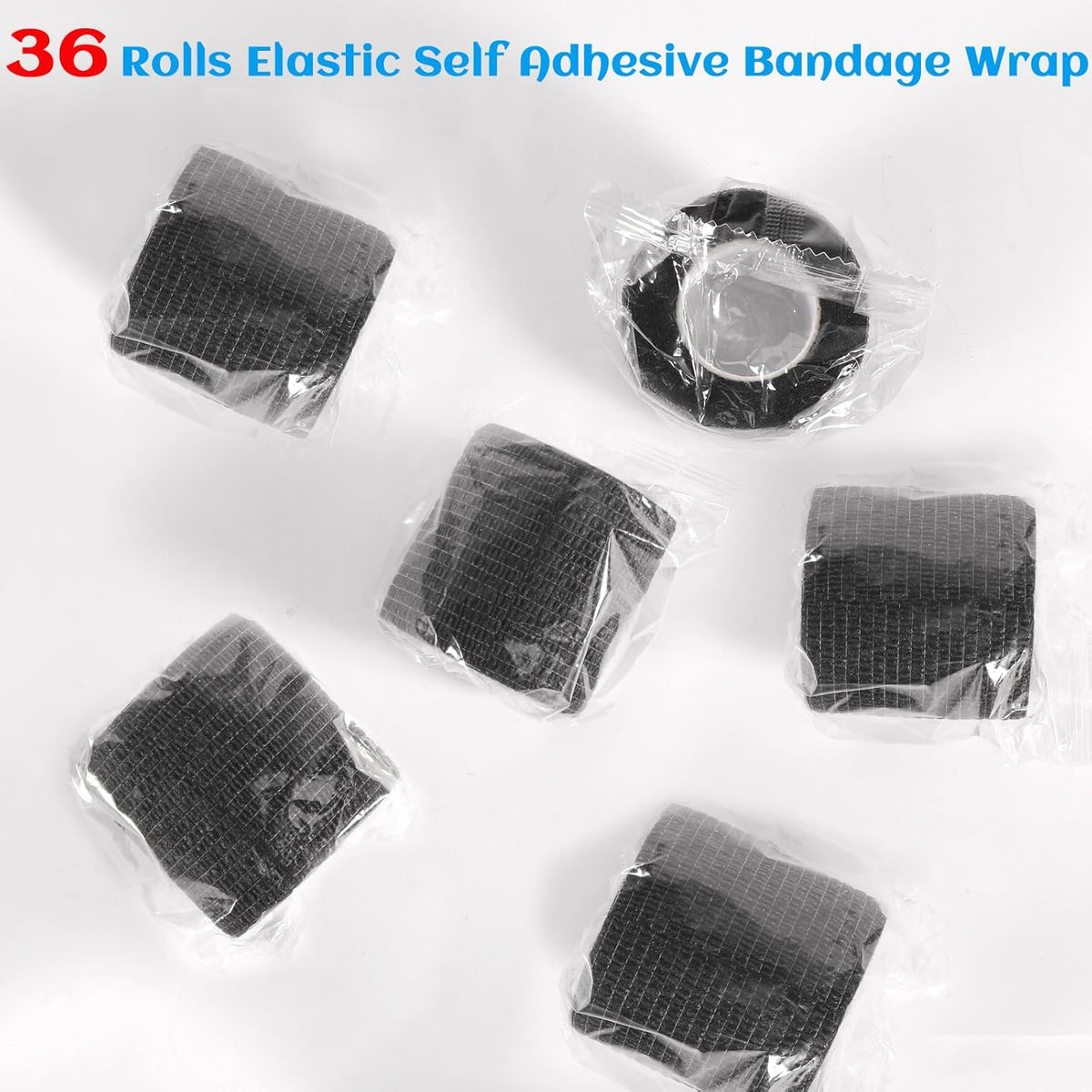 36 Rolls Elastic Self Adhesive Bandage Wrap 2 Inch, Breathable Non Woven Cohesive Bandage, Vet Wrap