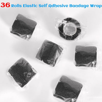 36 Rolls Elastic Self Adhesive Bandage Wrap 2 Inch, Breathable Non Woven Cohesive Bandage, Vet Wrap