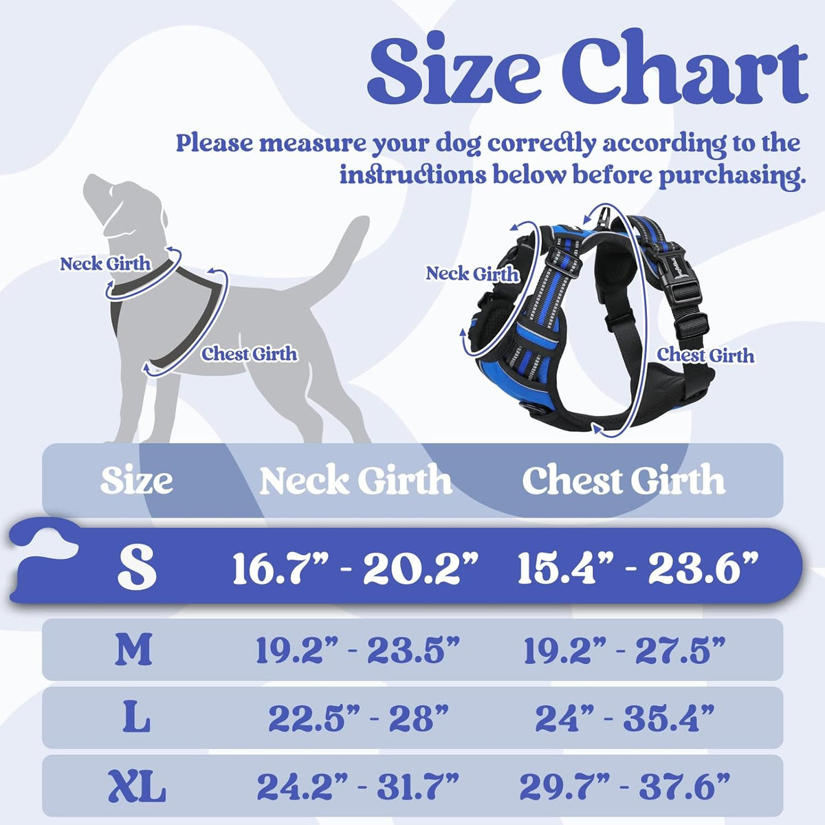 rabbitgoo Dog Harness Small Sized, No Pull Pet Harness with 3 Buckles, Adjustable Soft Padded Vest