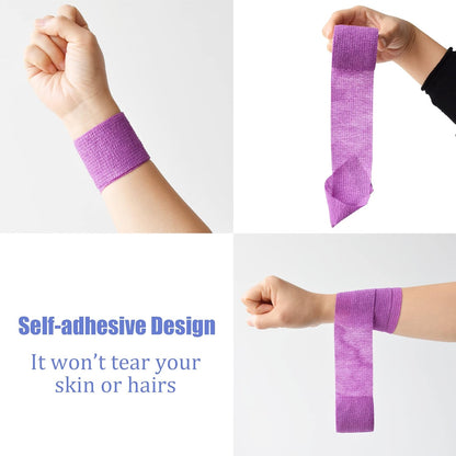 9 Pack 2" x 5 Yards Self Adhesive Bandage Wrap Self Stick Wrap for Ankle, Wrist, Finger, Sports