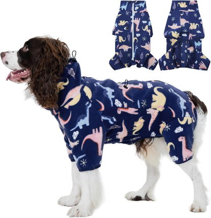 ROZKITCH Dog Clothes Large Sized Pajamas, Pet Windproof Warm Cold Weather Jacket Vest with
