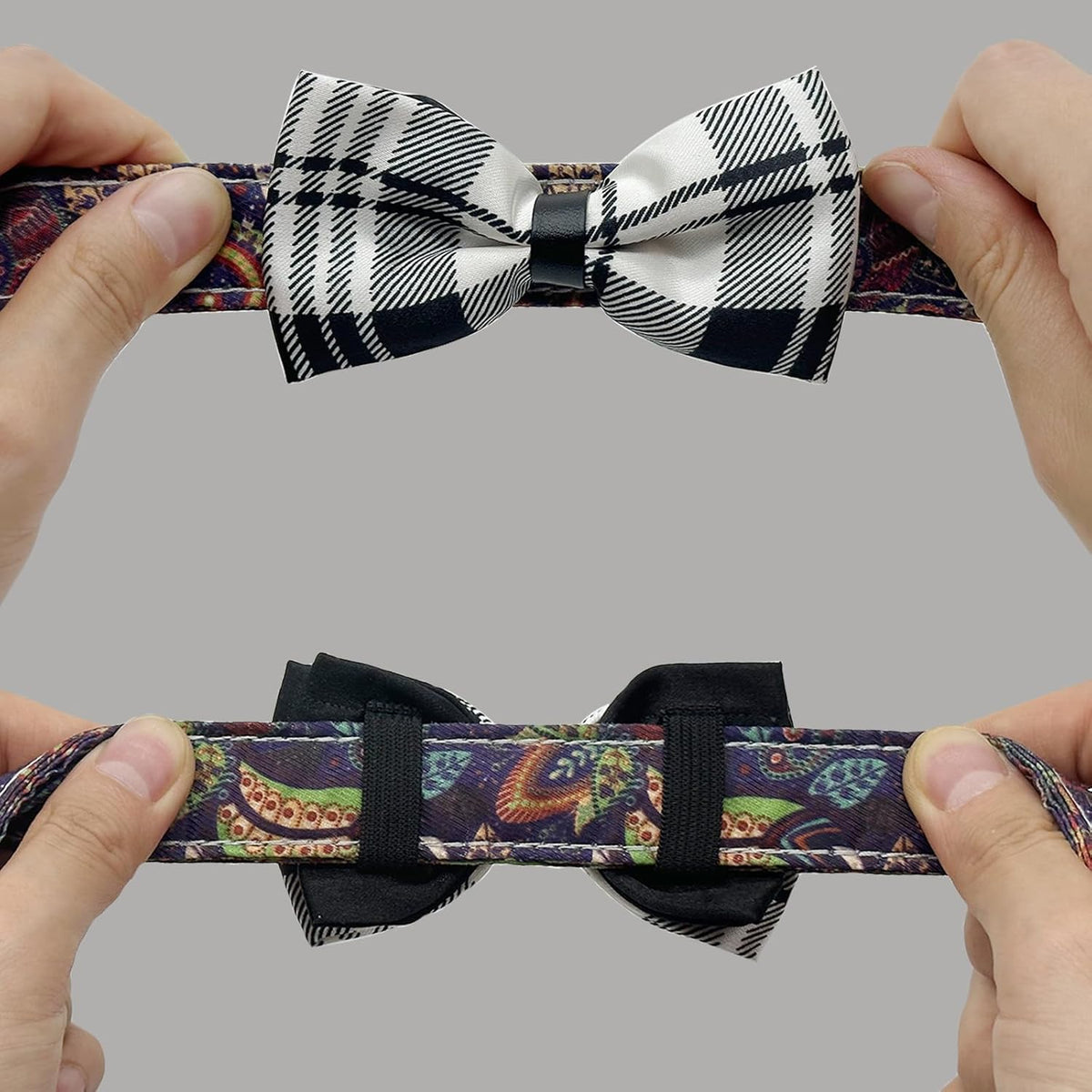 10 PCS Dogs Collar Elastic Attachment Bow Ties for Small Medium Large Pet/Cats Puppies Collar