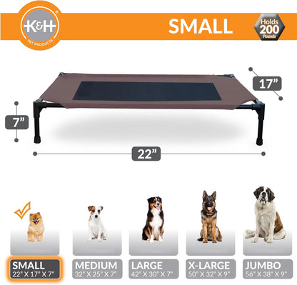 K&H Pet Products Outdoor Elevated Dog Cot, Breathable Cooling Elevated Cot Hammock Pet Bed for