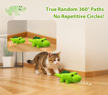 Interactive Cat Toys for Indoor Cats - Automatic Moving Cat Chase Toy for Bored Indoor Adult Cats