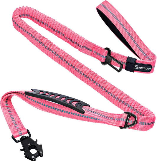 Heavy Duty Tactical Bungee Dog Leashes, 4-6FT Shock Absorbing Tactical Dog Leash with 2 Padded