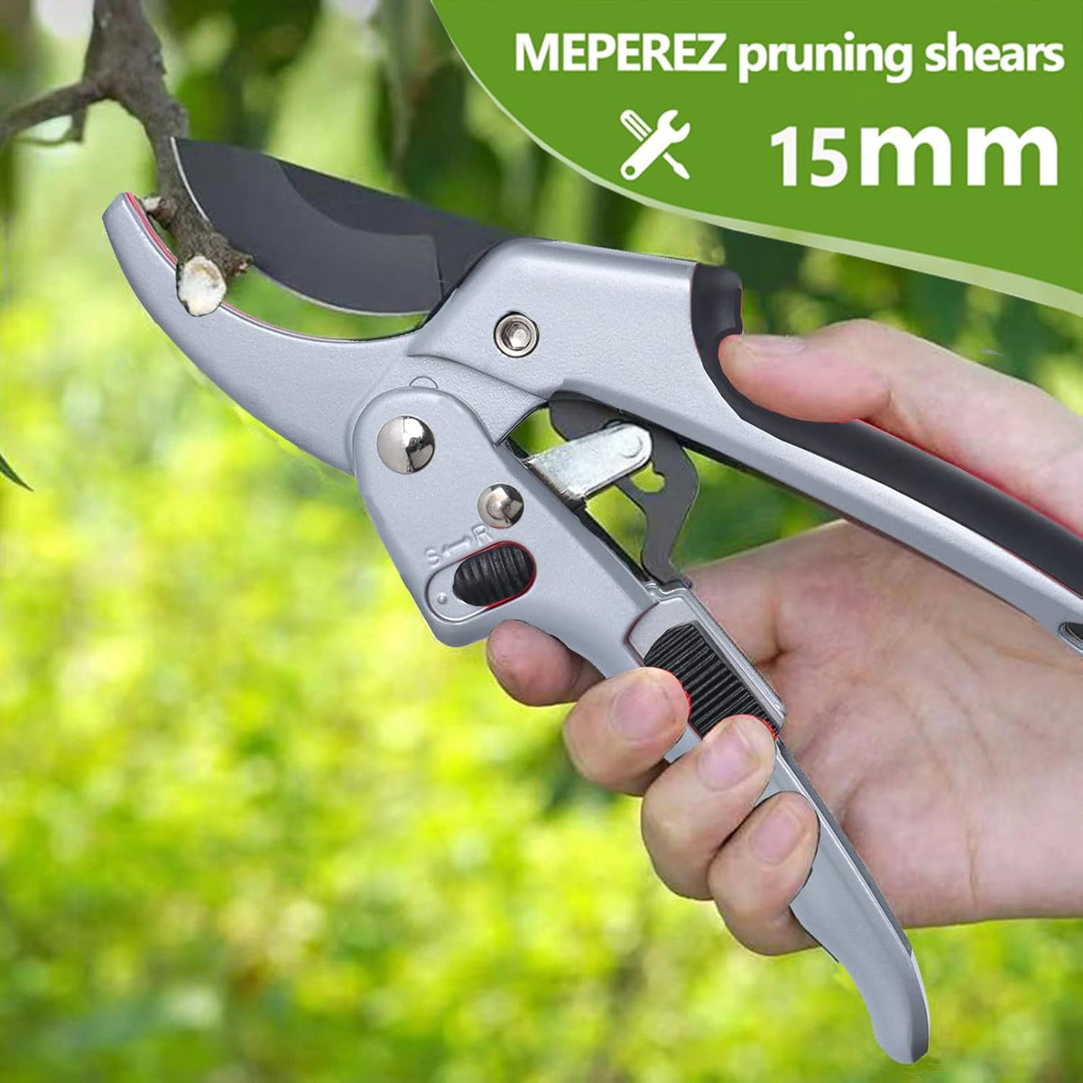 Garden clippers, premium Germany pruners, Work 3 times easier, professional ratchet pruning shears