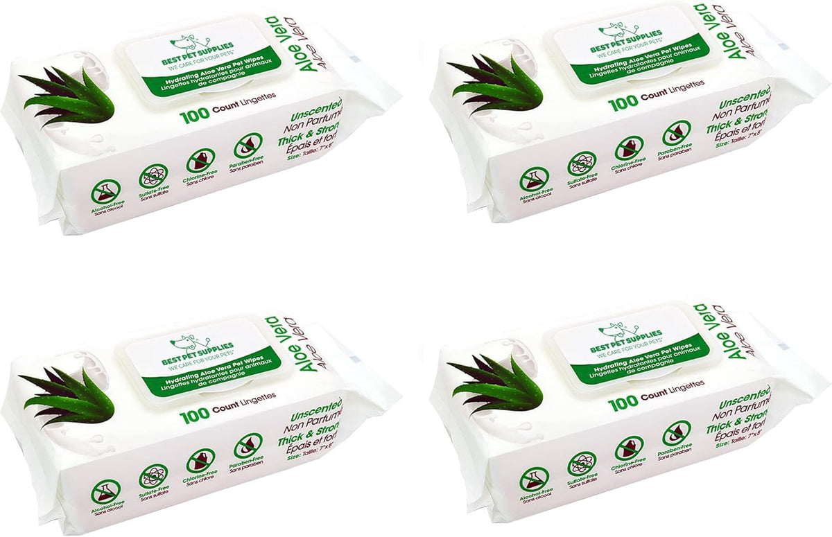 Best Pet Supplies Pet Grooming Wipes for Dogs & Cats,Deodorizer for Coats & Dry, Itchy, or